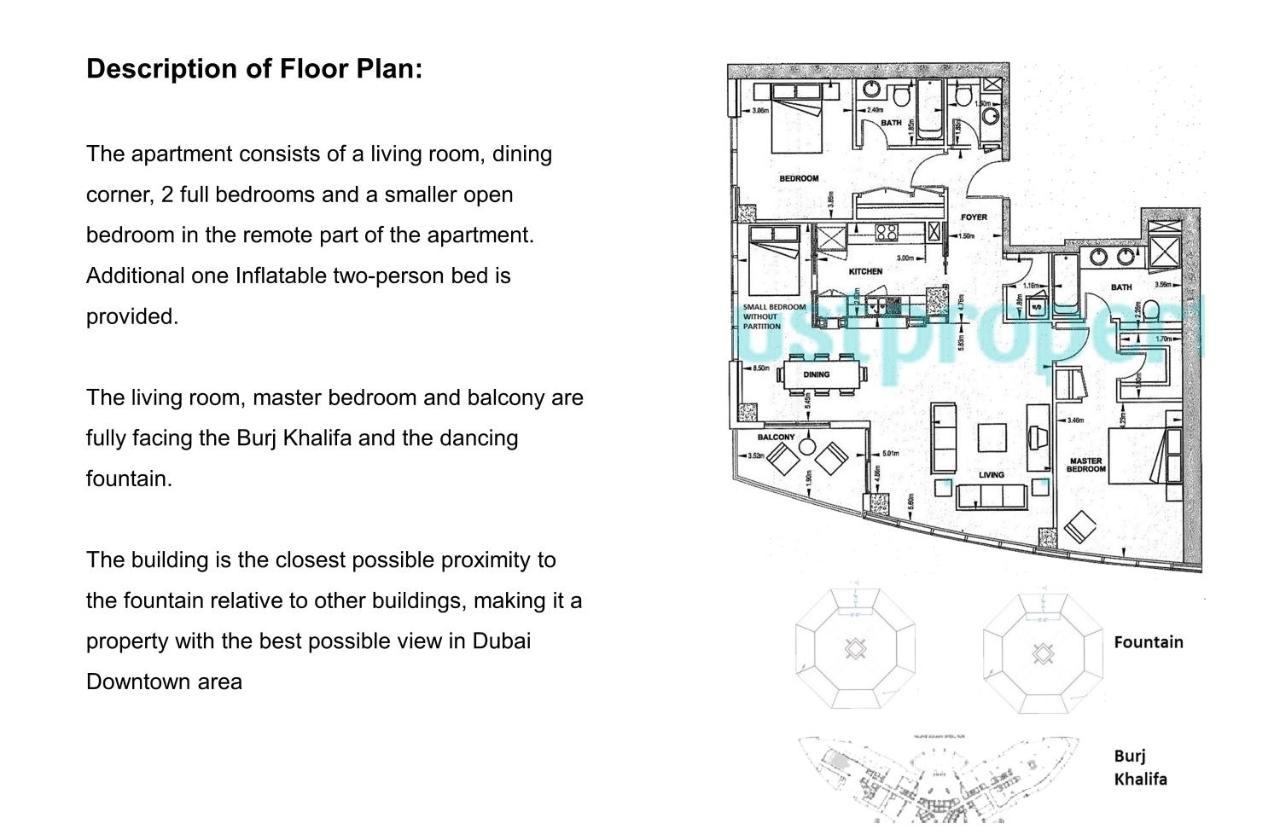 Elite Royal Apartment - Full Burj Khalifa & Fountain View - Brilliant - 2 Bedrooms & 1 Open Bedroom Without Partition Dubaj Zewnętrze zdjęcie